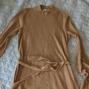 Abercrombie & Fitch Camel Long Sleeve Dress